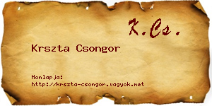 Krszta Csongor névjegykártya